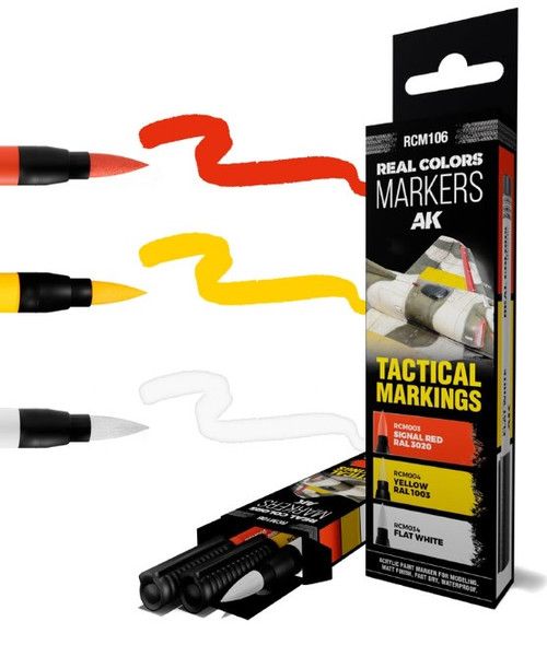 Real Colors Acrylic Paint Markers Tactical Markings Set (3) AK Interactive