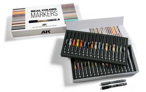 Real Colors Acrylic Paint Markers Special Box Set (34) AK Interactive