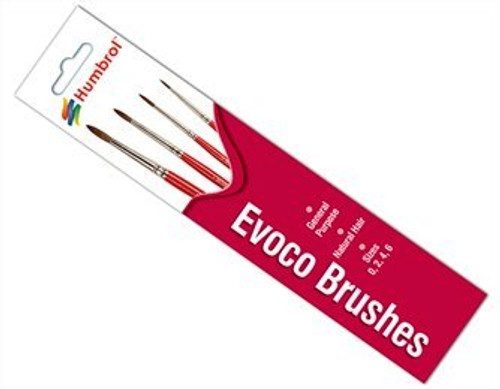 Evoco Paint Brushes (4pk) Humbrol