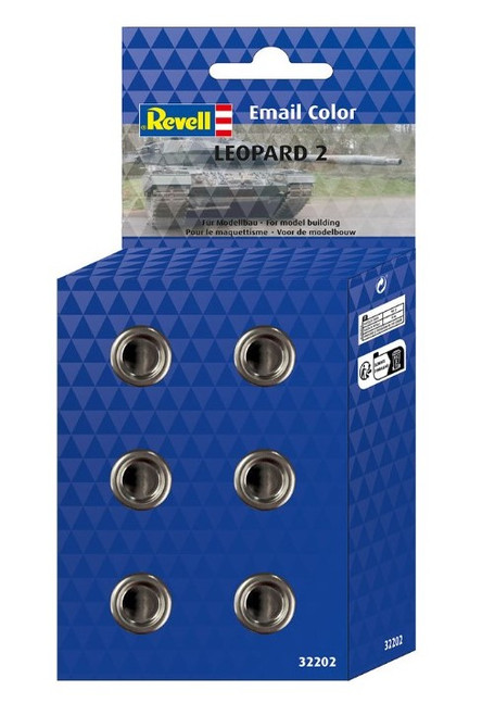 Email Color: Leopard 2 Tank Enamel Paint Set (6 Colors) 14ml Tinlets Revell Germany