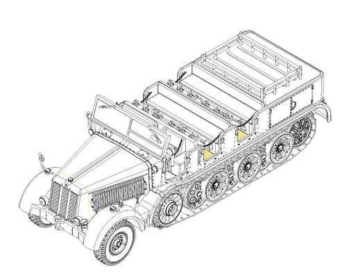 SdKfz 8 Schwerer Zugkraftwagen 12-Ton Halftrack 1/72 Trumpeter