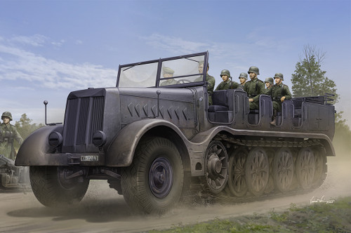 Schwerer Zugkraftwagen 18-Ton SdKfz 9 Artillery Version Halftrack 1/35 Trumpeter