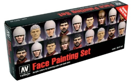 Face Painting Set (8 Colors) 17ml Bottle Acrylic Vallejo Paint