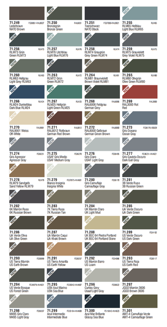 17ml Acrylic Paint Bottles Model Air Colors Vallejo